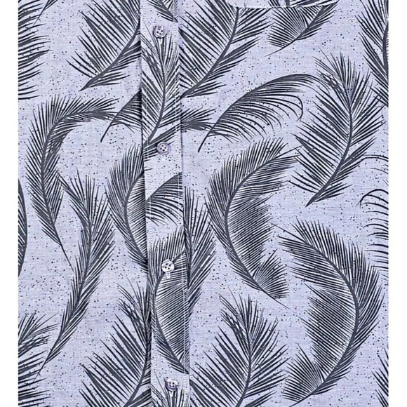 Travis Mathew Size XL Men Pale Purple Floral Embroidered Logo Short Sleeve Shirt - Picture 9 of 12